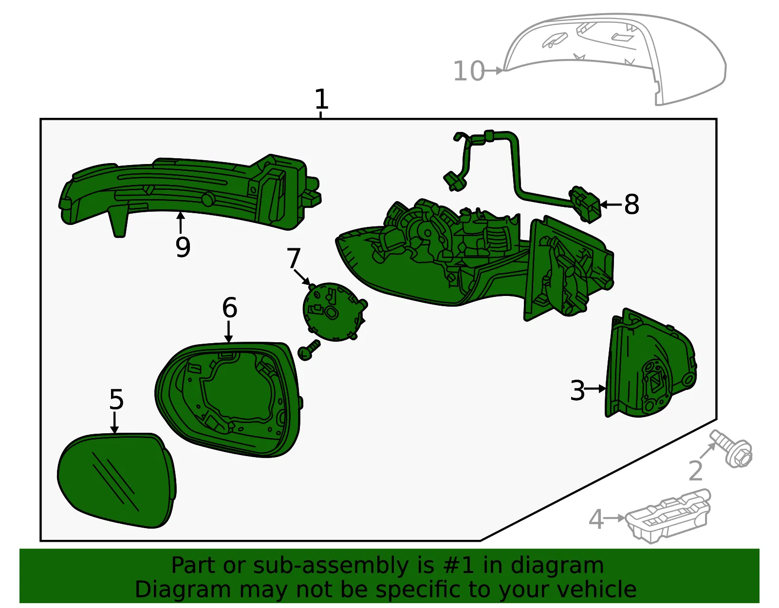 Mirror Assembly - GM (42932041) - view 3