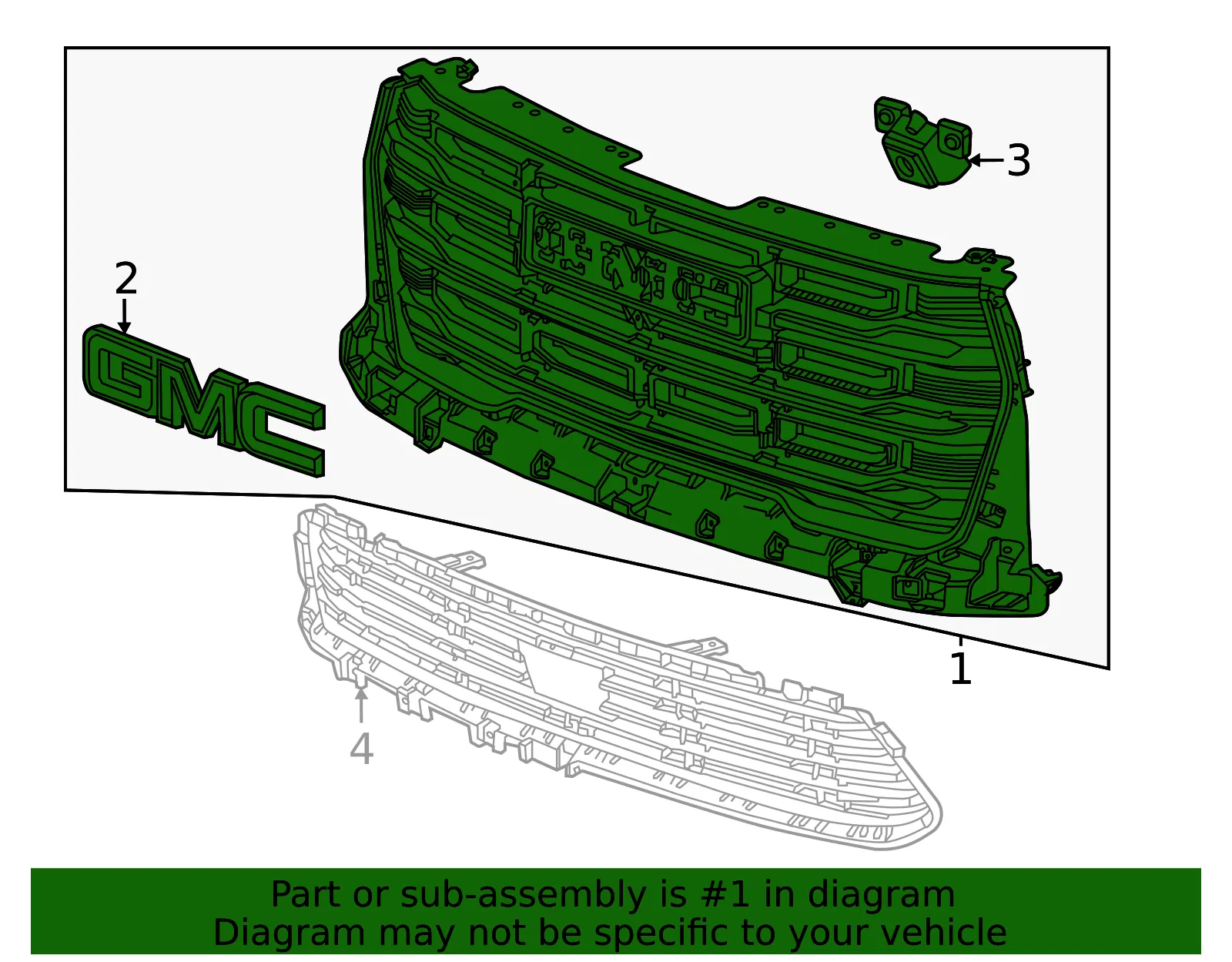 Front Grille - GM (42950266) - view 3
