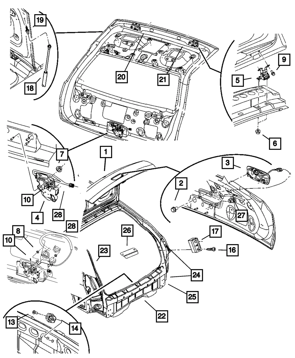 Latch Release Cable Assembly - Mopar (4575754ae)