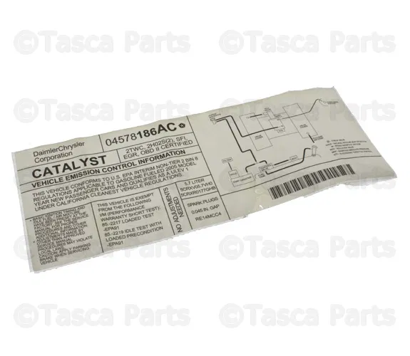 Emission Label - Mopar (4578186AC) - view 3