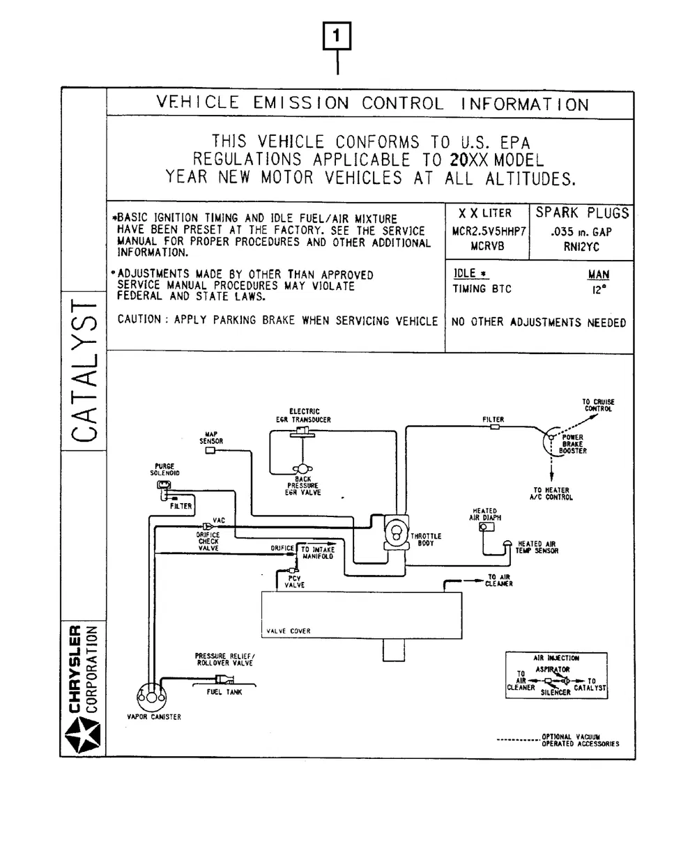 Emission Label - Mopar (4578243AC)