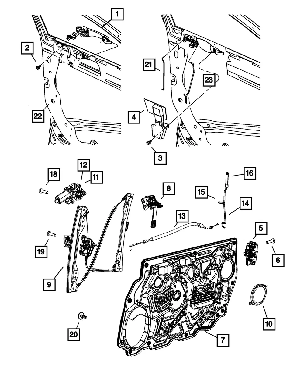 Front Door Latch, Left - Mopar (4589441ae)