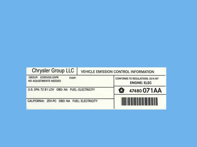 Label - Mopar (47480071AA) - view 3