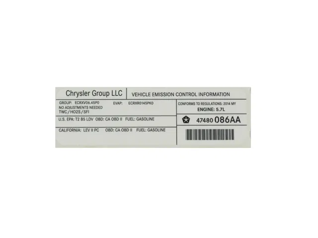 Veci Label Label - Mopar (47480086AA) - view 4