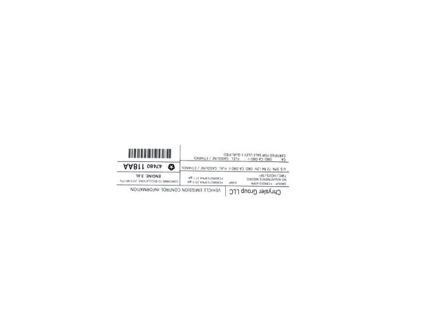 Vehicle Emission Control Information Label - Mopar (47480118aa)