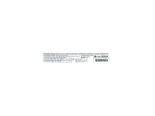 Label - Mopar (47480305aa) - view 5