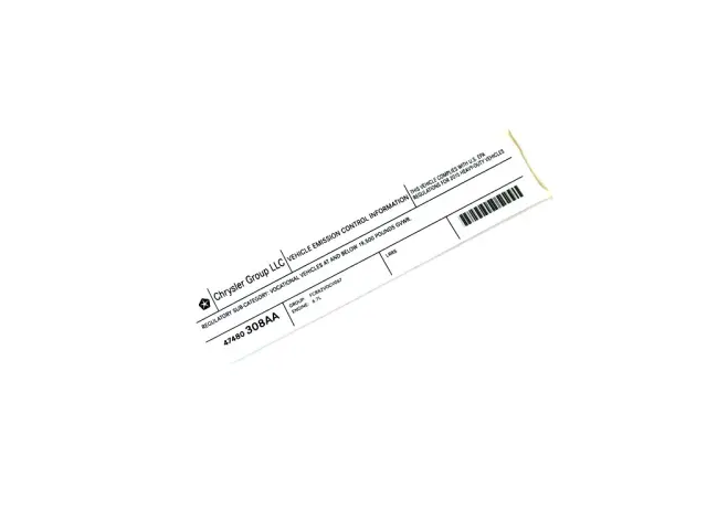 Label - Mopar (47480308aa) - view 3