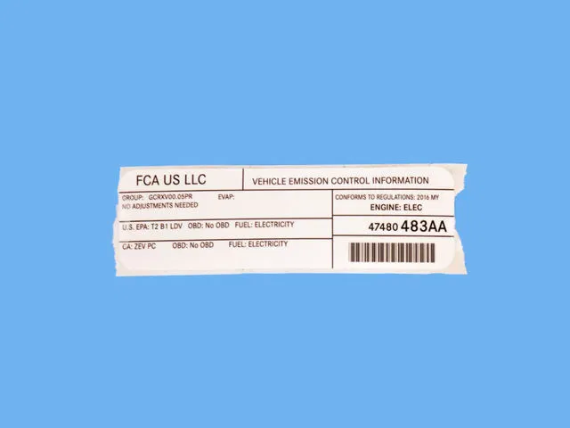 Label - Mopar (47480483AA) - view 2