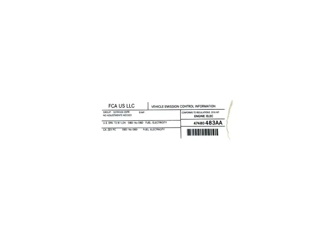 Label - Mopar (47480483AA) - view 4