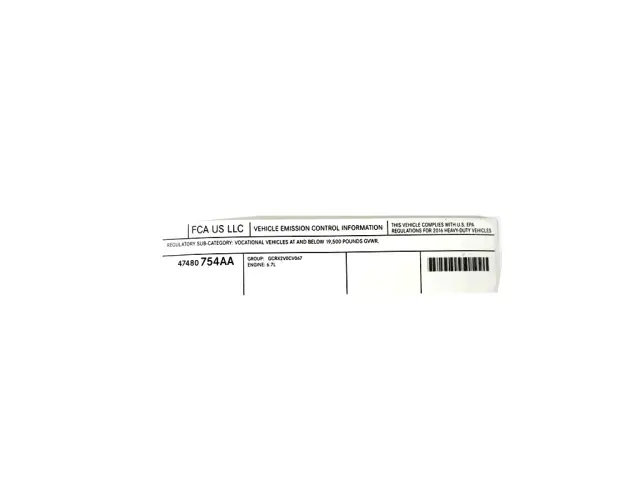 Label - Mopar (47480754AA) - view 6