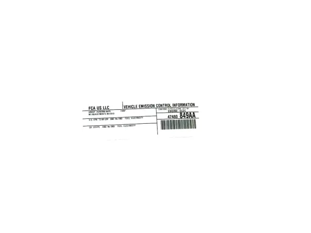 Label - Mopar (47480849aa) - view 2