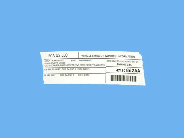 Veci Label Label - Mopar (47480862AA)