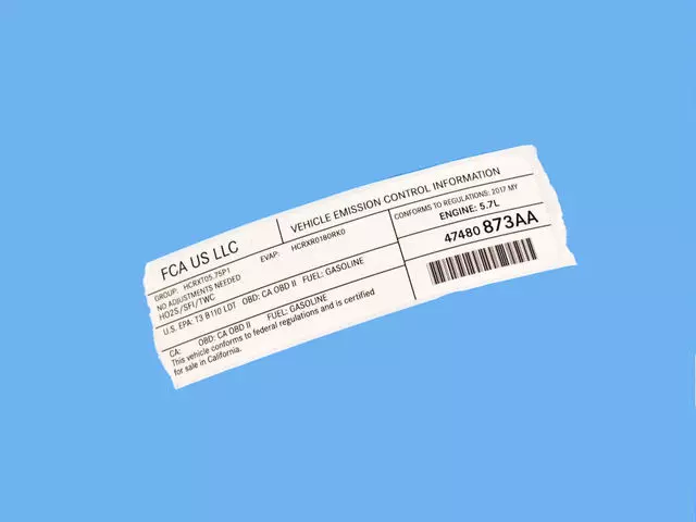 Veci Label Label - Mopar (47480873AA) - view 11