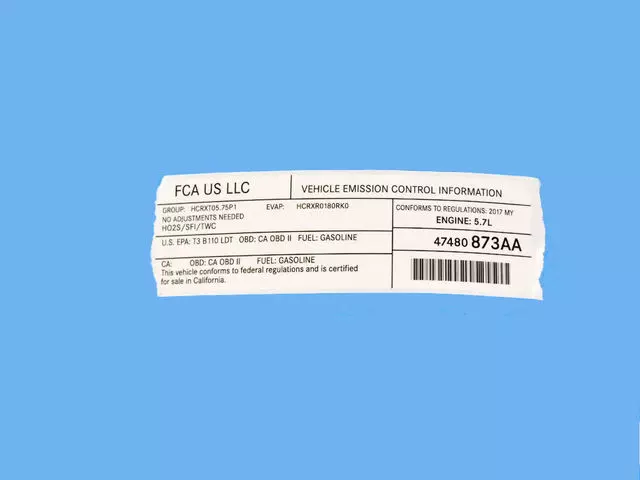 Veci Label Label - Mopar (47480873AA) - view 5