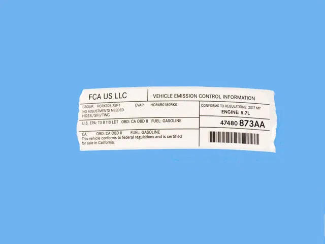 Veci Label Label - Mopar (47480873AA) - view 9