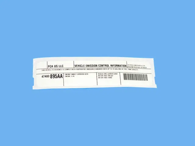 Label - Mopar (47480895AA) - view 2