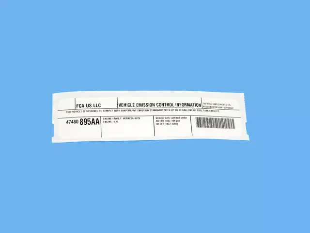 Label - Mopar (47480895AA) - view 3