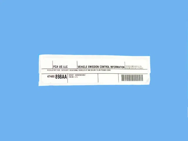 Label - Mopar (47480898ab) - view 2