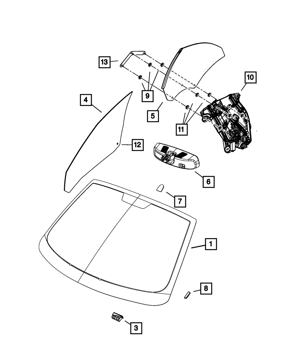 MIRROR INSIDE REAR VIEW - Mopar (4805332AD) - view 5