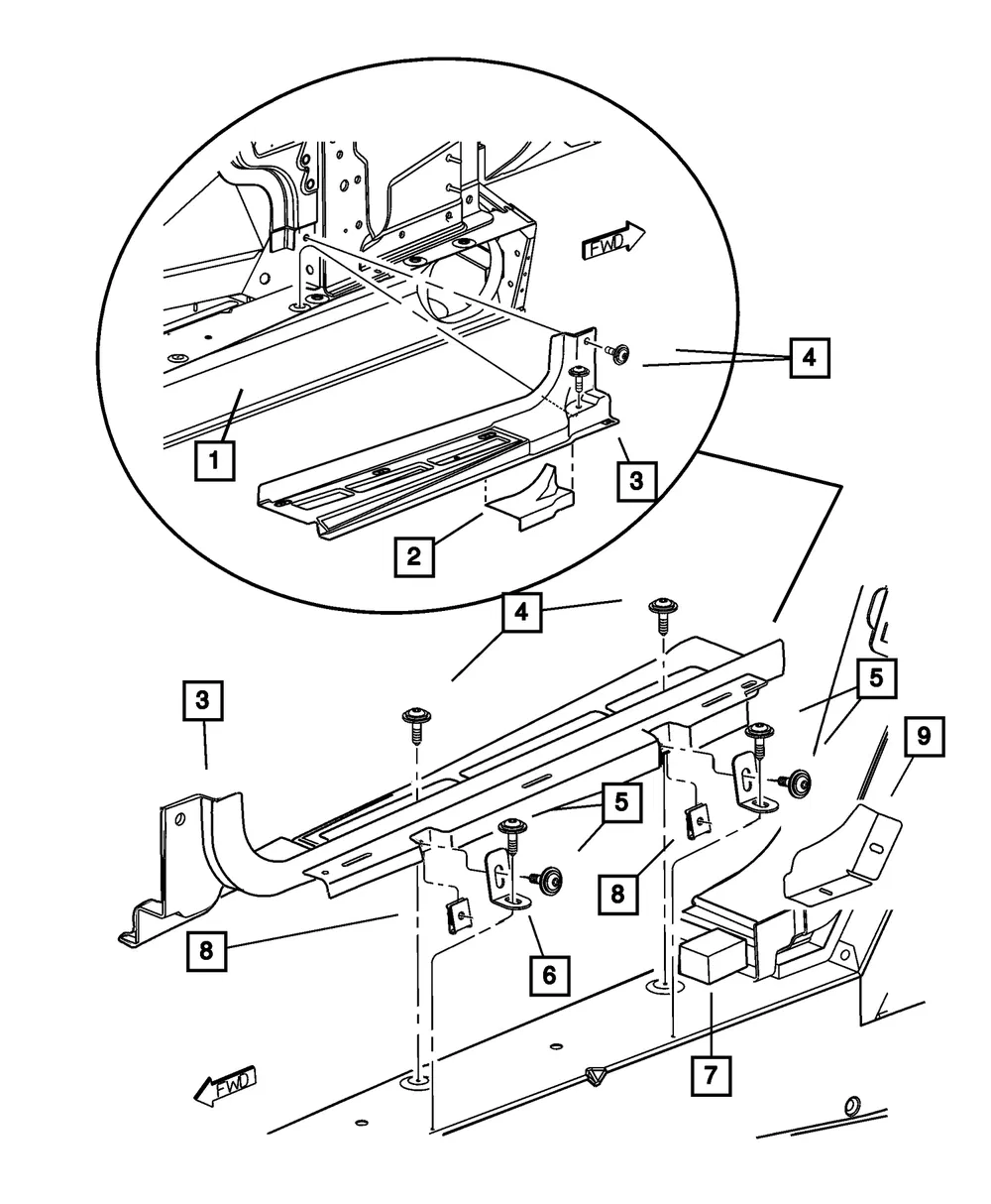 Door Surround Panel, Left - Mopar (4865889ac)