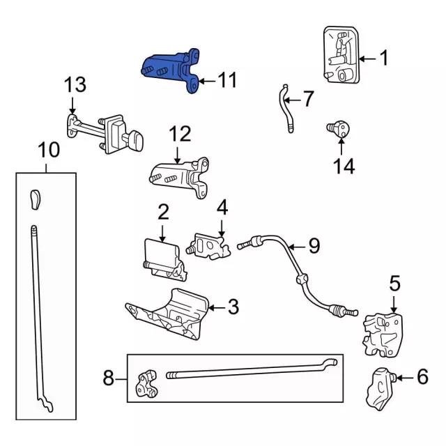 Upper Hinge - Ford (4C3Z-2626800-BA) - view 4