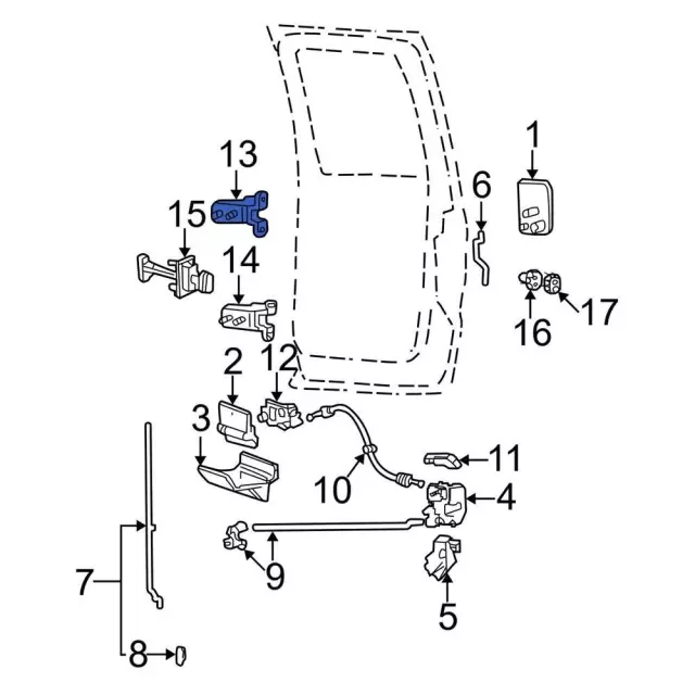 Upper Hinge - Ford (4C3Z-2626800-BA) - view 5