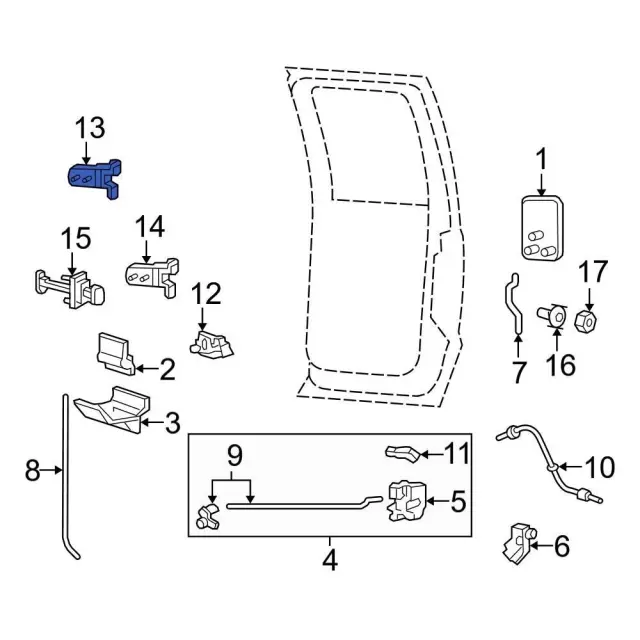 Upper Hinge - Ford (4C3Z-2626800-BA) - view 6