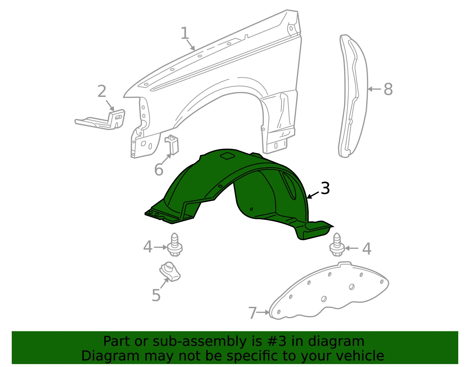 Fender Splash Shield - Ford (4l5z16054aa) - view 10