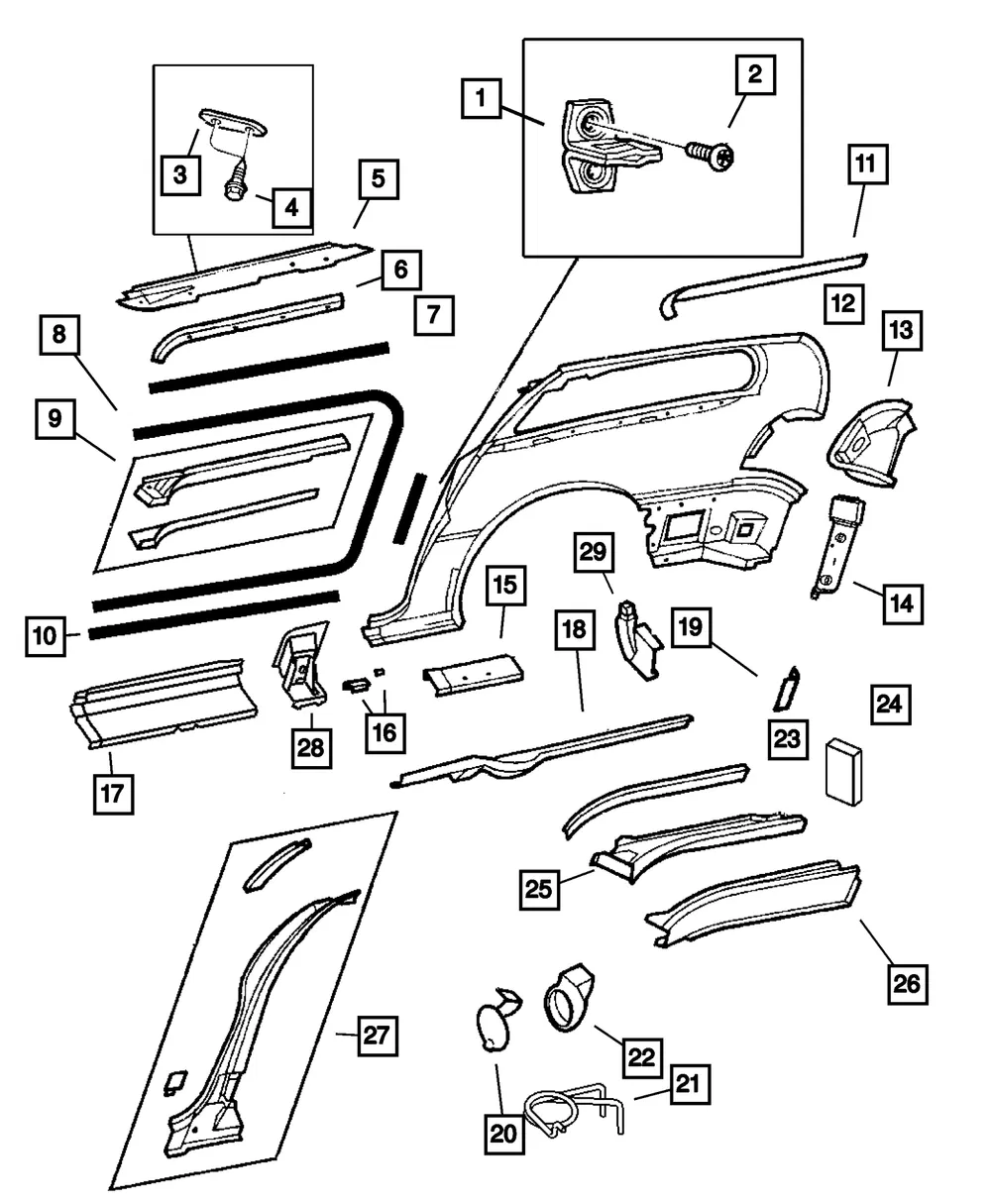 B Pillar Inner Panel - Mopar (5020494AC)