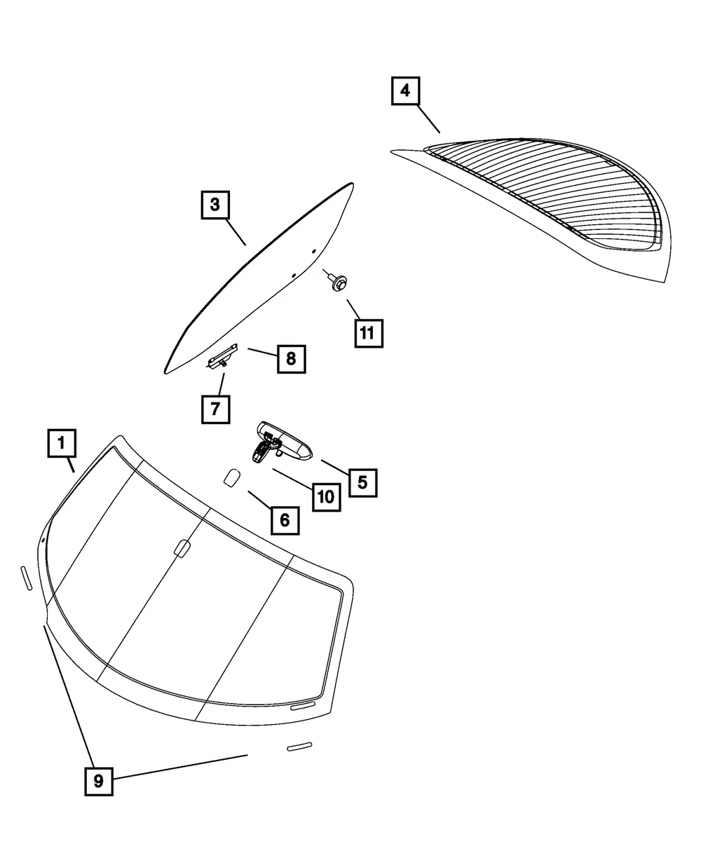 Inside Rear View Mirror - Mopar (5029067AB) - view 7