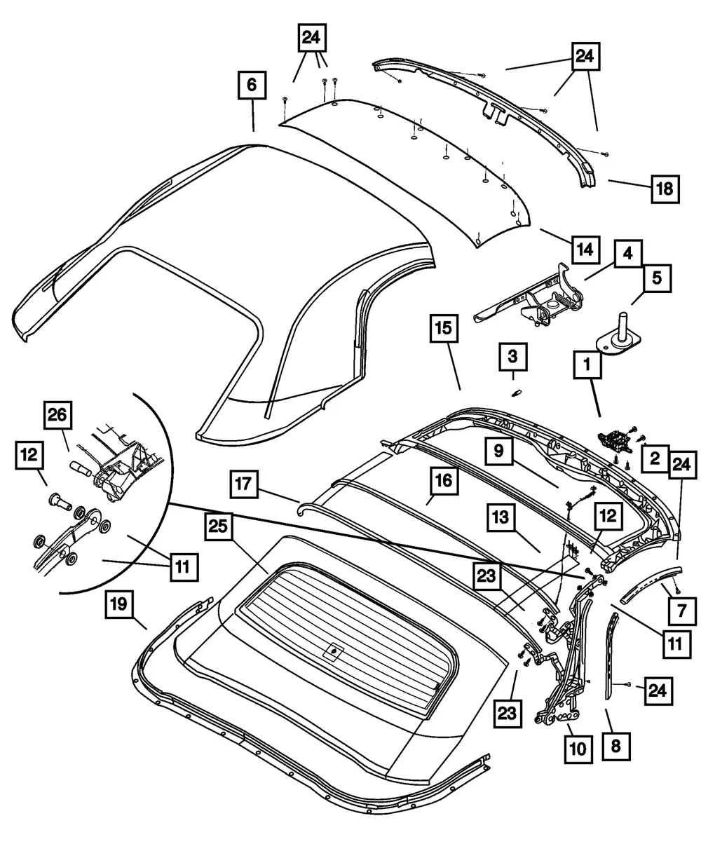 Headliner Panel - Mopar (5029133ab)