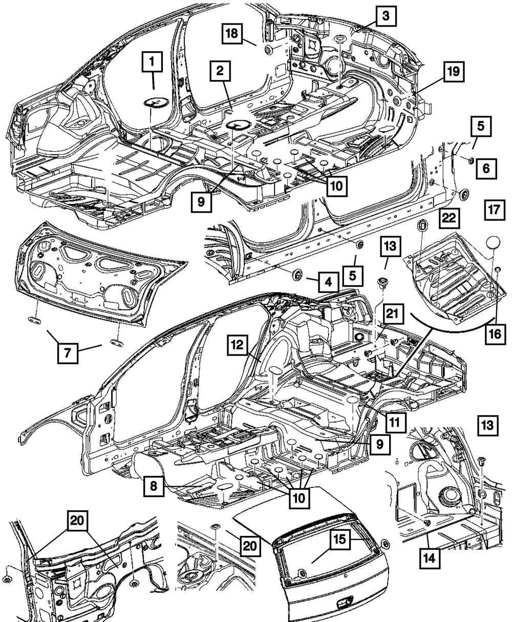 Plug, B Pillar, Lower - Mopar (5056099aa)
