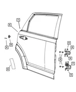 Door Hinge, Left - Mopar (5067939ah) - view 8