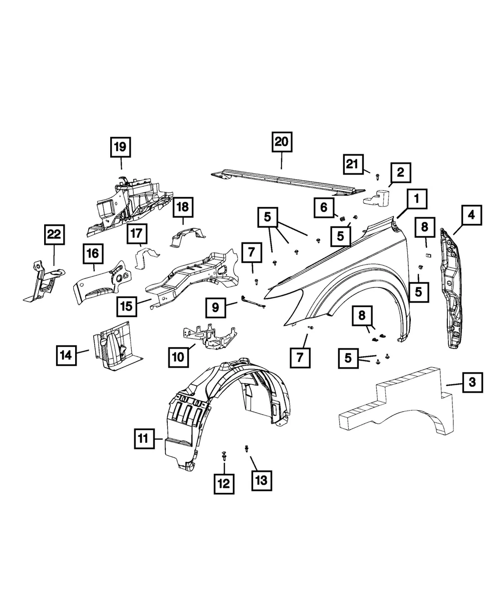 Fender Panel, Left - Mopar (5076727ae) - view 5