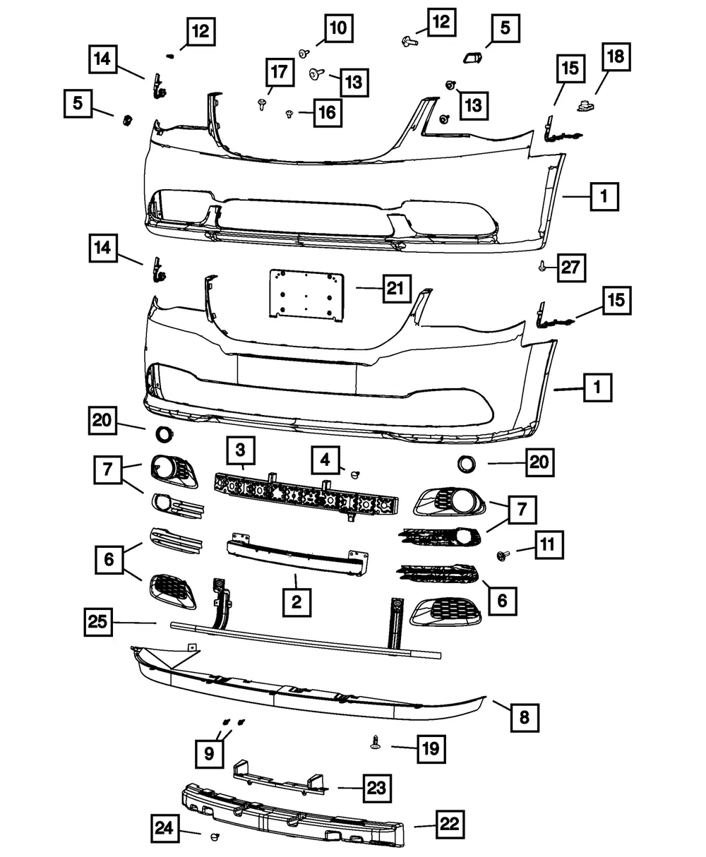 Fascia Retainer, Right - Mopar (5113136AA) - view 4