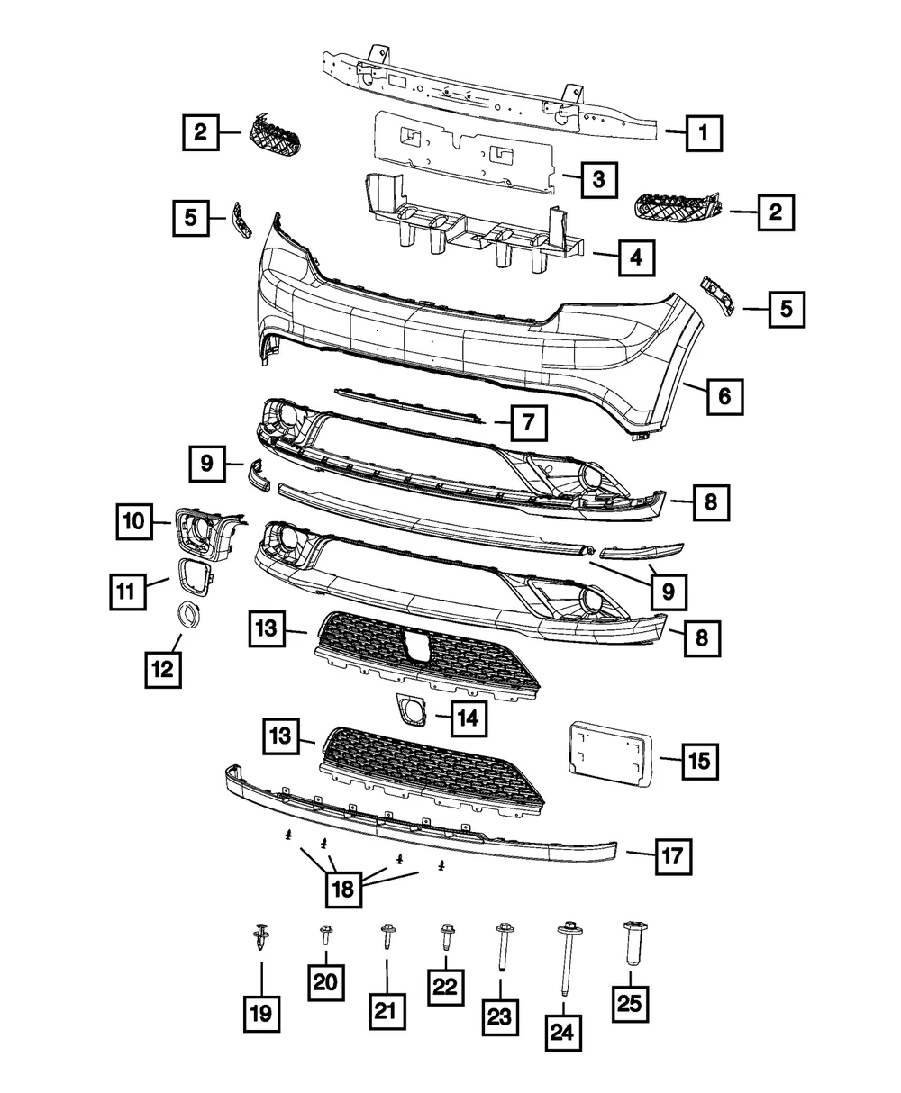 Lower Grille - Mopar (5113686AB) - view 8