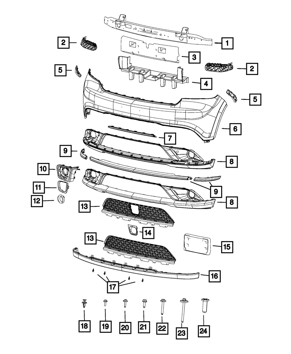 Lower Grille - Mopar (5113689ad) - view 7