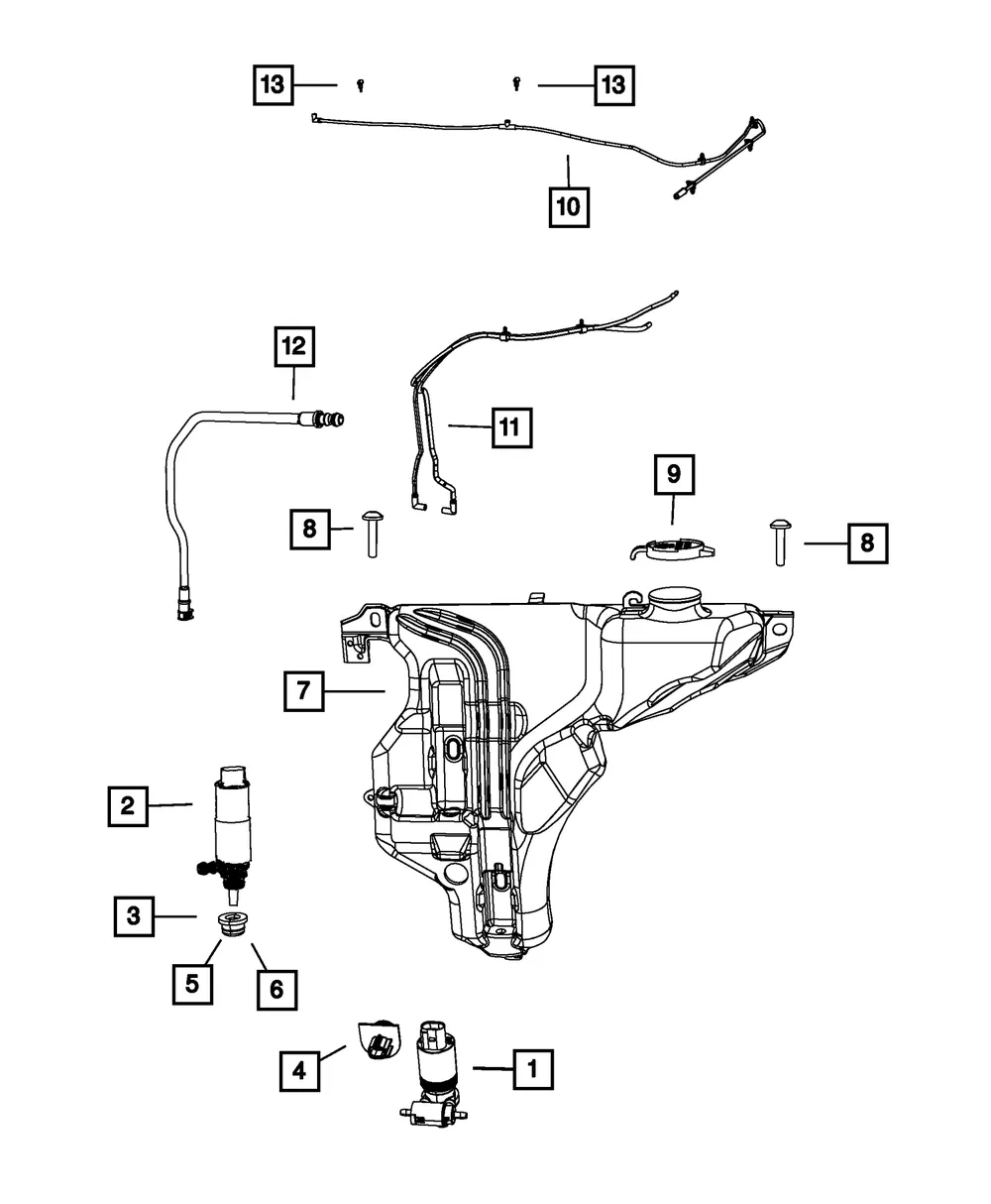 Windshield Washer Hose - Mopar (5116306AF) - view 9