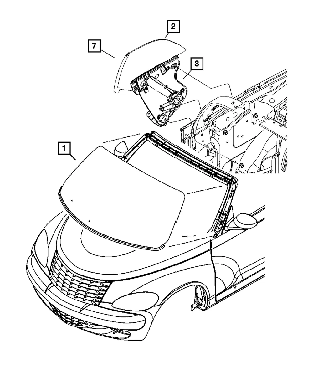 Shipping Assembly - 10 Lite Glass Windshield - Mopar (5127203aa)