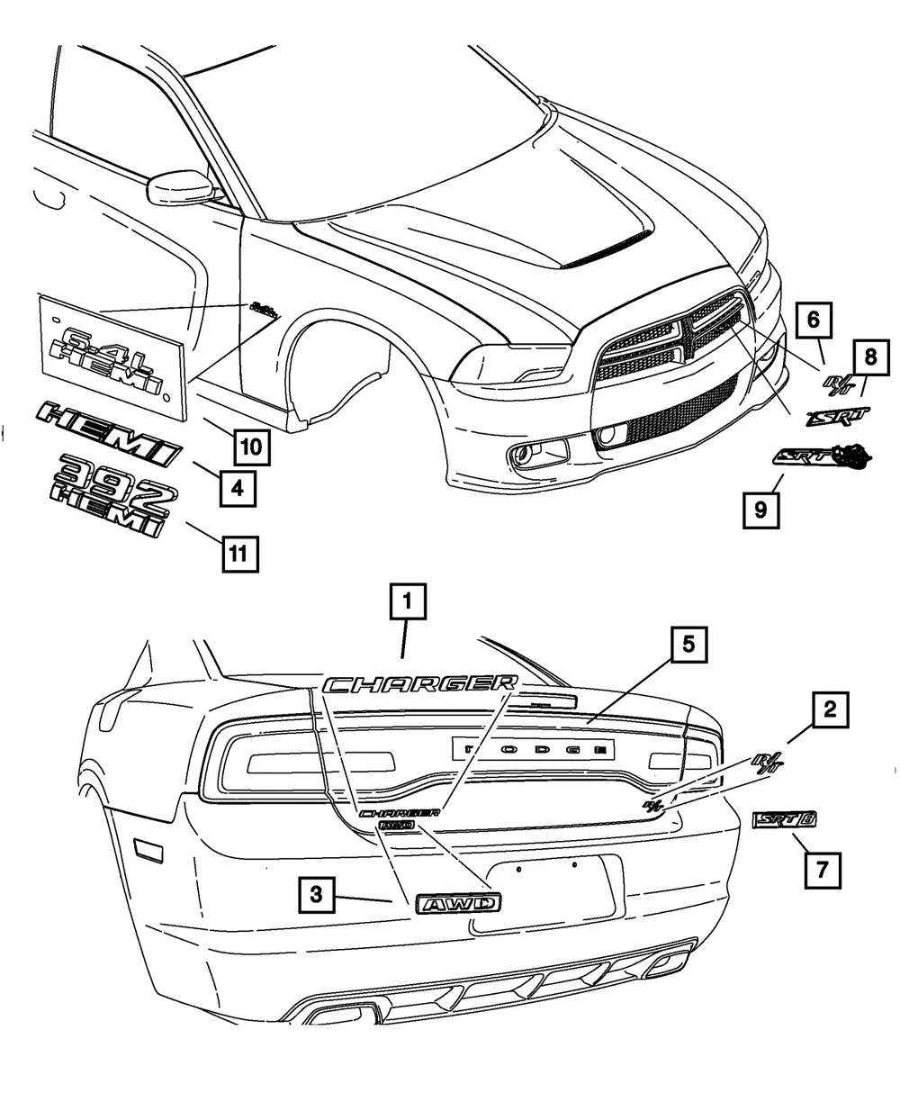 Nameplate - Mopar (5156123AA) - view 5