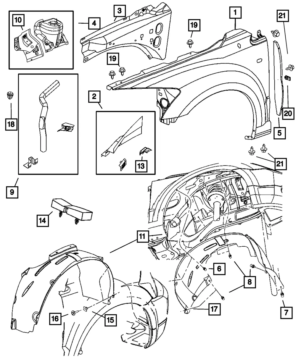 Front Fender, Right - Mopar (5160020ad)
