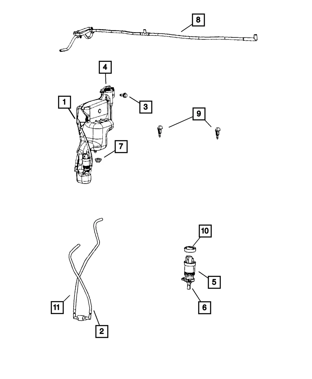 Windshield Washer Nozzle - Mopar (5165712AA) - view 4