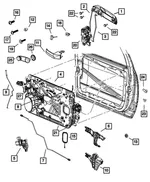 Inside Handle Cable, Right - Mopar (5165720AA) - view 10