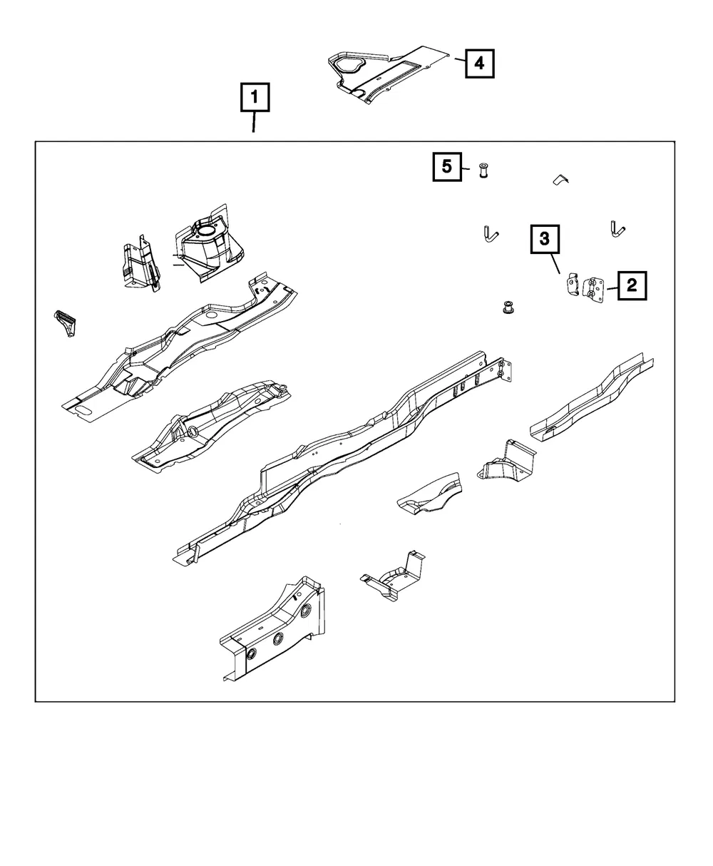 Rear Bumper Bracket, Left - Mopar (5178529AA) - view 2