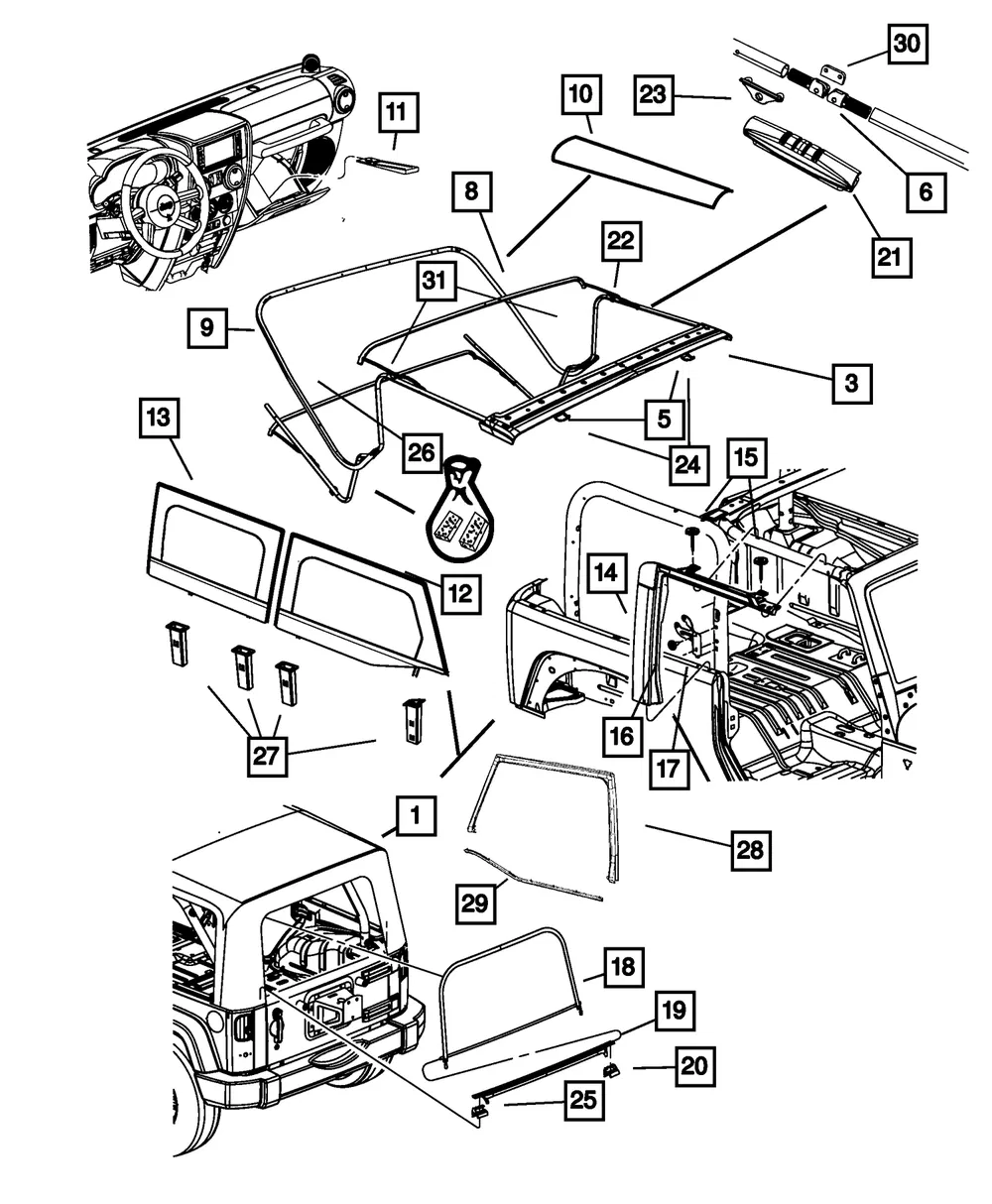 Window Frame - Driver's Side (LH) - Mopar (5182827AC)