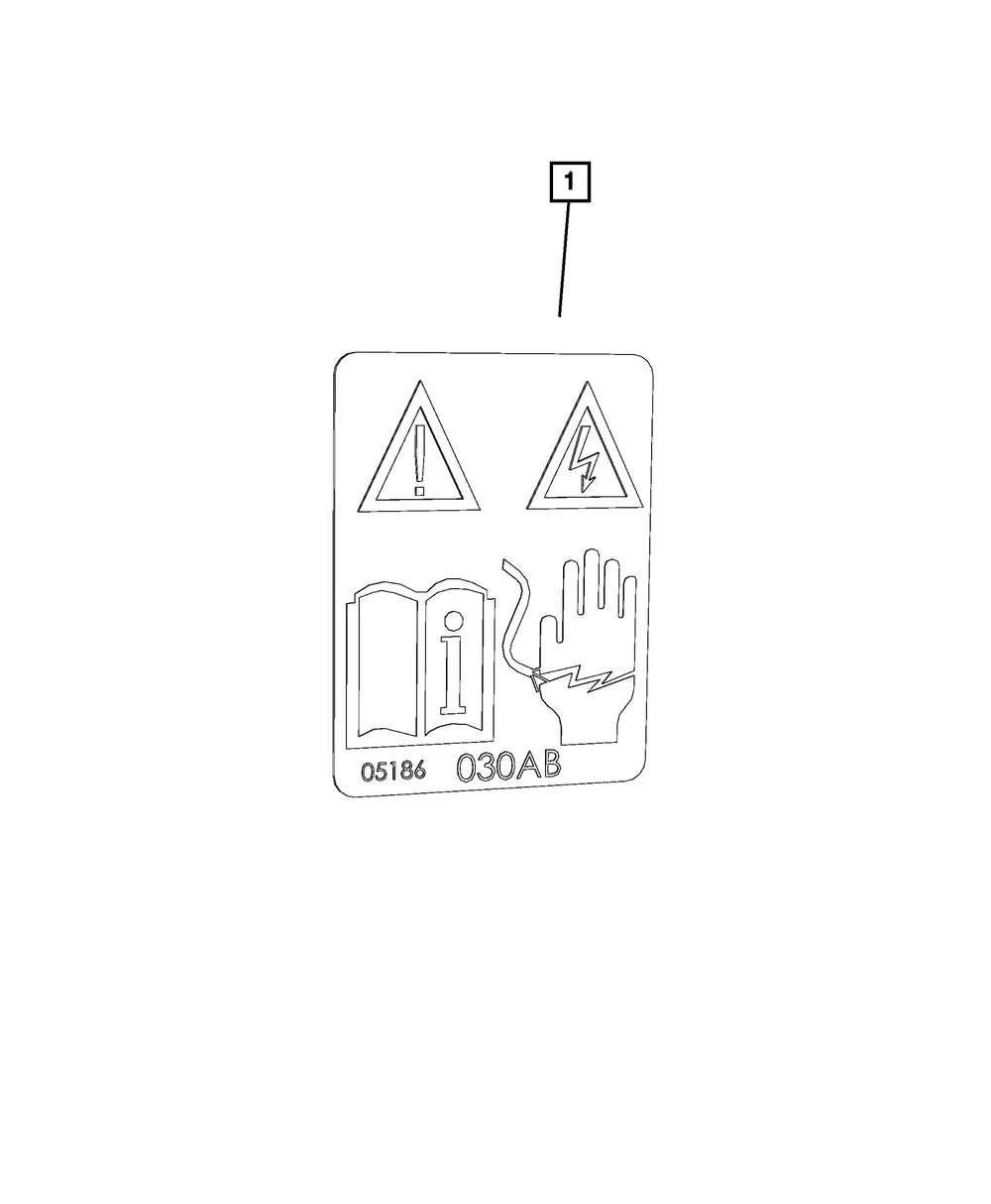 High Voltage Warning Label - Mopar (5186032ab) - view 4