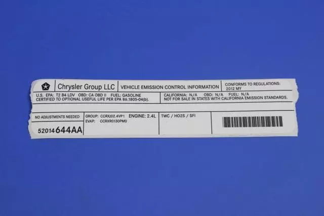 Veci Label Label - Mopar (52014644aa) - view 7