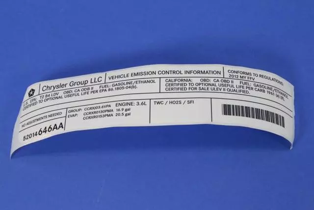 Veci Label Label - Mopar (52014646aa) - view 3