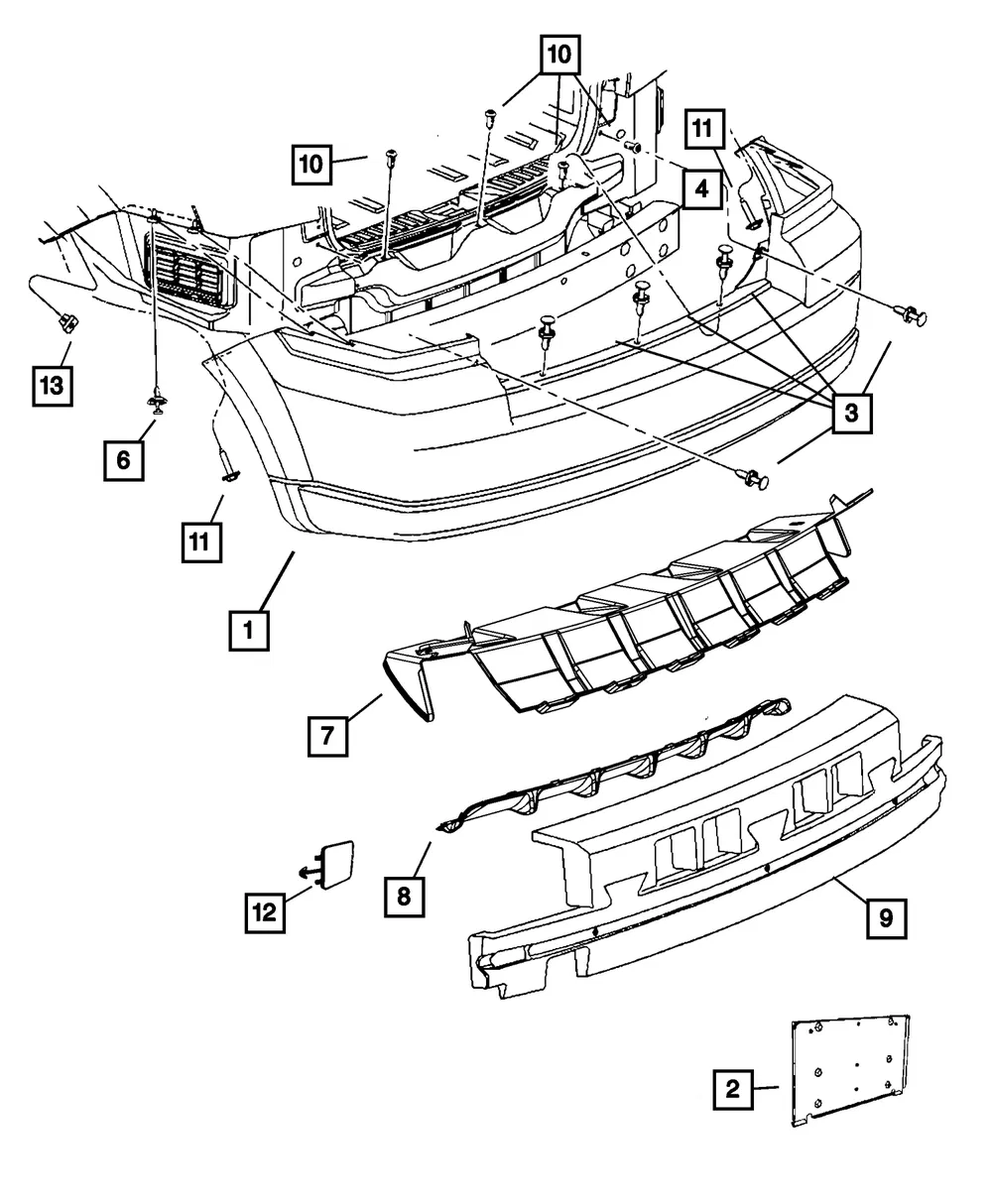 Fascia Support Bracket - Mopar (5291884ab)