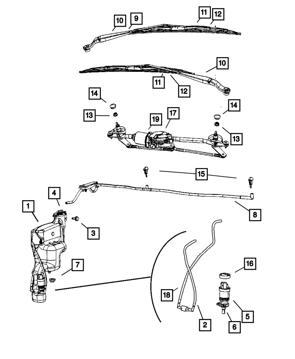 Windshield Washer Nozzle - Mopar (5303833AA) - view 5